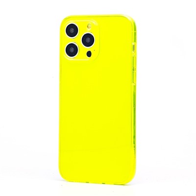 Чехол-накладка - SC344 для "Apple iPhone 14 Pro Max" (transparent/yellow) (232016)