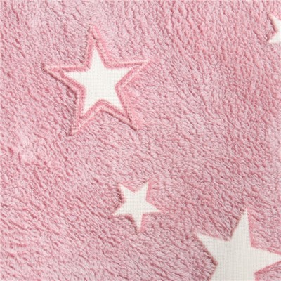 Плед светящийся Фри дом «Звезды», 150х200см,розовый, аэрософт 190гм, полиэстер