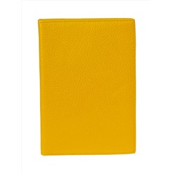 Обложка на паспорта из натуральной кожи, цвет желтый