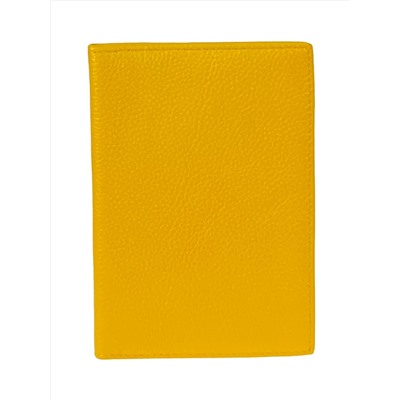 Обложка на паспорта из натуральной кожи, цвет желтый