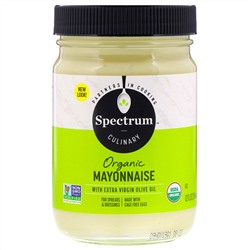 Spectrum Culinary, Органический майонез с оливковым маслом, 12 жидких унций (354 мл)