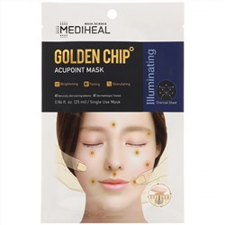 Mediheal, Golden Chip, тканевая акупунктурная маска, 1 шт., 25 мл (0,84 жидк. унции)