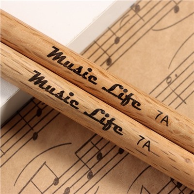 Барабанные палочки Music Life 7А, дуб