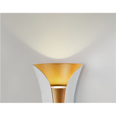 Настенный светодиодный светильник с высокой степенью влагозащиты FW194 WH/GD/S белый/золото/песок  LED 4200K 10W 100*200*85