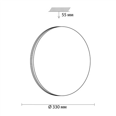 3016/CL MINI SN 043 Светильник пластик/белый/хром LED 30Вт 4000K D330 IP43 SMALLI