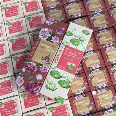 Крем для рук Farmstay Pink Flower Blooming Hand Cream Water Lily, 100 мл (51)