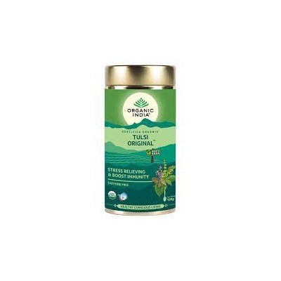 Organic India Tulsi Original 100g / Тулси Ориджинал Напиток на Основе Листьев Священного Базилика 100g в банке