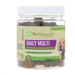 Pet Naturals of Vermont, Ежедневные мультивитамины, Для собак, 50 жевательных таблеток, 6,17 унц. (175 г)