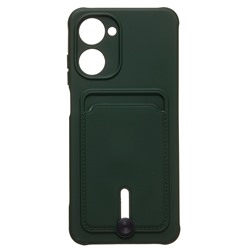 Чехол-накладка - SC304 с картхолдером для "OPPO realme 10 4G" (dark green)