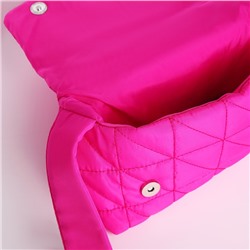 Сумка женская стеганная на плечо, отдел на молнии, 25х14х6 см, цвет розовый
