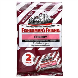 Fisherman's Friend, Menthol Cough Suppressant Lozenges, Sugar Free, Cherry, 40 Lozenges