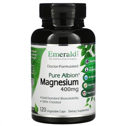 Emerald Laboratories, Pure Albion Magnesium, 400 mg, 120 Vegetable Caps