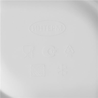Блюдо для шашлыка с соусницей 30,3×21×2,5 см, цвет белый