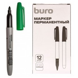 Маркер перманентный 2,5 мм Base зеленый круглый (1697678) BURO