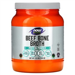 Now Foods, Sports, протеиновый порошок из говяжьего костного бульона, 544 г (1,2 фунта)