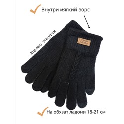 Перчатки женские, тёплые, сенсорные, цвет черный, арт.56.1185