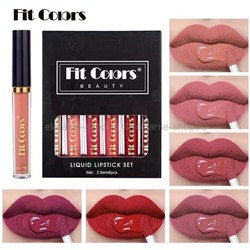 Набор жидких блесков для губ Fit Colors Liquid Lipstick Set 6in1 44933