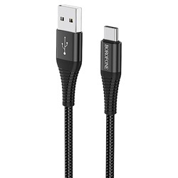 Кабель USB - Type-C Borofone BX29 Endurant  100см 3A  (black)