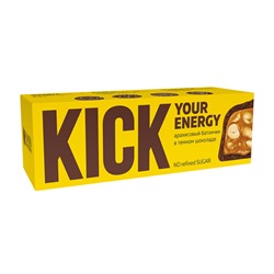 Батончик арахисовый в тёмном шоколаде Kick your energy, 45 г