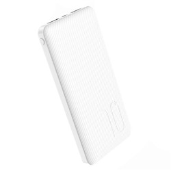 Внешний аккумулятор Borofone BT28 (пов.уп) 10 000mAh Micro USB/USB*2 (white)