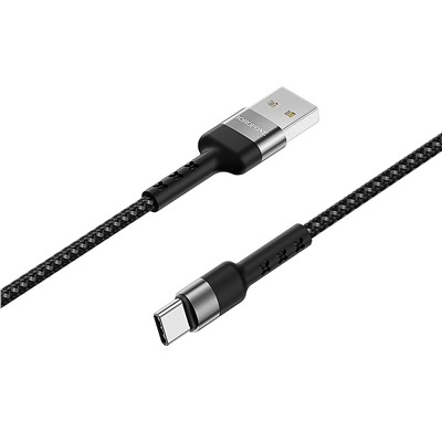 Кабель USB - Type-C Borofone BX34 Advantage (повр. уп)  100см 3A  (black)