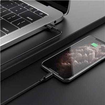 Кабель USB - Apple lightning Borofone BX41 Amiable магнитный  100см 2,4A  (black)