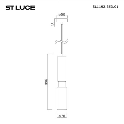 SL1192.353.01 Светильник подвесной ST-Luce Латунь/Латунь, Белый GU10 1*5W 4000K