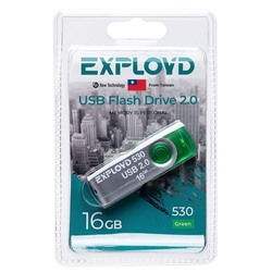 Флэш накопитель USB 16 Гб Exployd 530 (green)