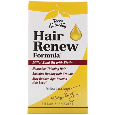 Terry Naturally, Terry Naturally, Hair Renew Formula, формула восстановления волос, 60 желатиновых капсул