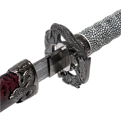 Сувенирное оружие «Катана Рику» 107см, рукоять под змеиную кожу