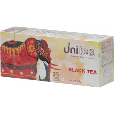 UNITEA. Black tea 50 гр. карт.пачка, 25 пак.