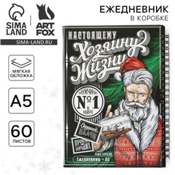 Новый год. Ежедневник в подарочной коробке «Хозяину жизни», А5, 60 листов, на гребне