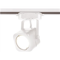 Трековый однофазный светильник со сменной лампой GL5107 WH белый GU10 max 12W