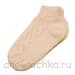 Короткие однотонные женские носки с резинкой  - 704.2