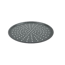 Форма для пиццы перфорированная, 32,5х1см, угл.сталь, антипригарное покрытие Мрамор