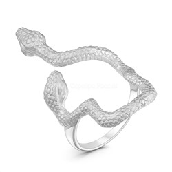 Кольцо из серебра родированное - Змеи