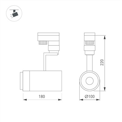 Светильник LGD-ZEUS-TRUECOLOR-4TR-R100-30W Day4000 CRI98 (BK, 20-60 deg, 230V) (Arlight, IP20 Металл, 3 года)