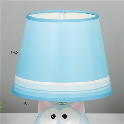Настольная лампа "Котошарик" E14 15Вт голубой 18х18х28 см RISALUX
