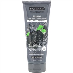 Freeman Beauty, Feeling Beautiful, очищающая гель-маска + скраб, уголь + черный сахар, 175 мл (6 жидк. унций)