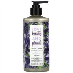 Love Beauty and Planet, Soothing Spa, мыло для рук, «Аргановое масло и лаванда», 400 мл (13,5 жидк. унции)