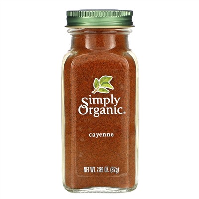 Simply Organic, кайенский перец, 82 г (2,89 унции)