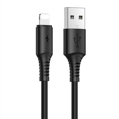 Кабель USB - Apple lightning Borofone BX47 Coolway  100см 2,4A  (black)