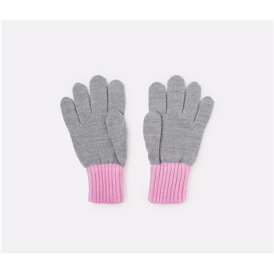Перчатки для девочки Crockid К 109 светло-серый меланж, розовый