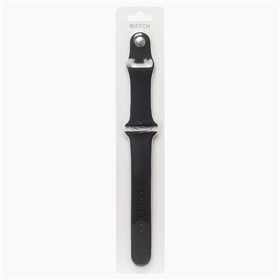 Ремешок - ApW Sport Band Apple Watch 42/44/45мм силикон на кнопке (L) (black)