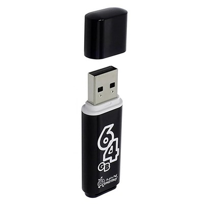 Флэш накопитель USB 64 Гб Smart Buy Glossy (black)