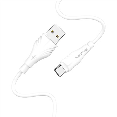 Кабель USB - Type-C Borofone BX18  100см 3A  (white)