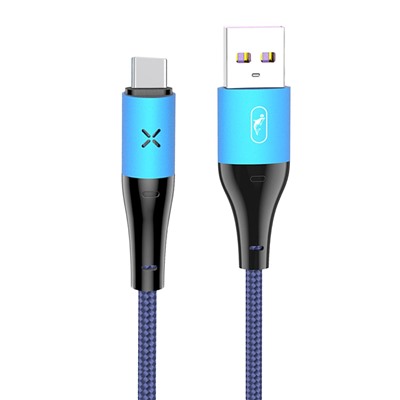 Кабель USB - Type-C SKYDOLPHIN S49T (повр. уп.)  100см 3A  (blue)