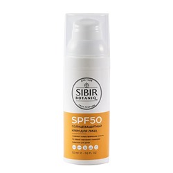 Крем солнцезащитный для лица, SPF 50 SIBIRBOTANIQ, 50 мл