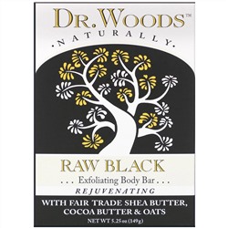 Dr. Woods, Сырое черное мыло для тела, 149 г (5,25 унции)