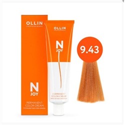 OLLIN "N-JOY" 9/43 – блондин медно-золотистый, перманентная крем-краска для волос 100мл